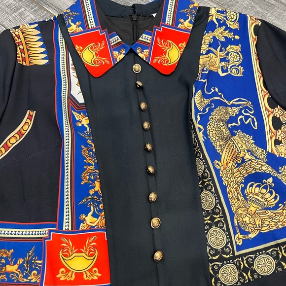 Multicolor navy blue dress - Picture 2 of 6